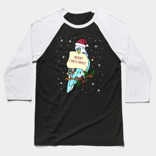 Merry Christmas! Blue budgie Baseball T-Shirt